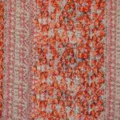 Orange and Pink Floral Stripe Pillow