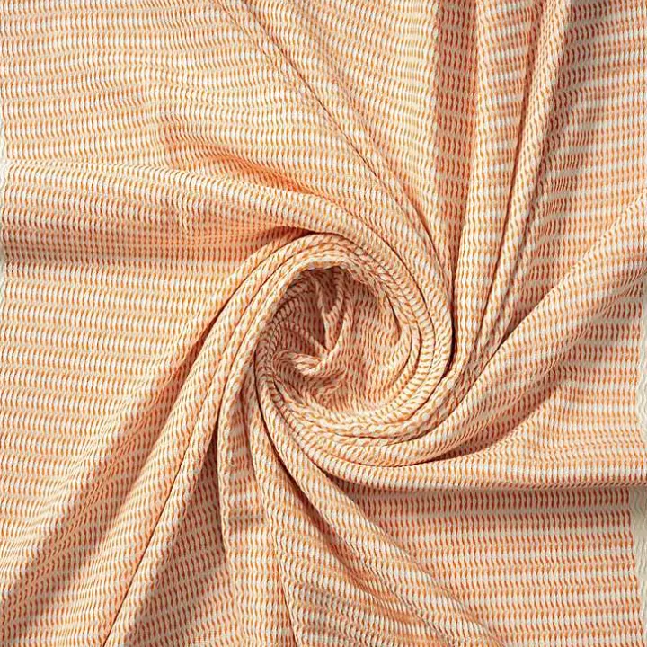 Orange and White Stripes Cotton Throw