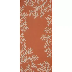 Orange Coral Indoor/Outdoor Runner, 1x4