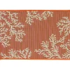 Orange Coral Indoor/Outdoor Rug, 2x3