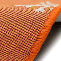 Orange Coral Indoor/Outdoor Runner, 1x4