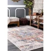 Orange Eli Medallion Fringe Area Rug, 5x8