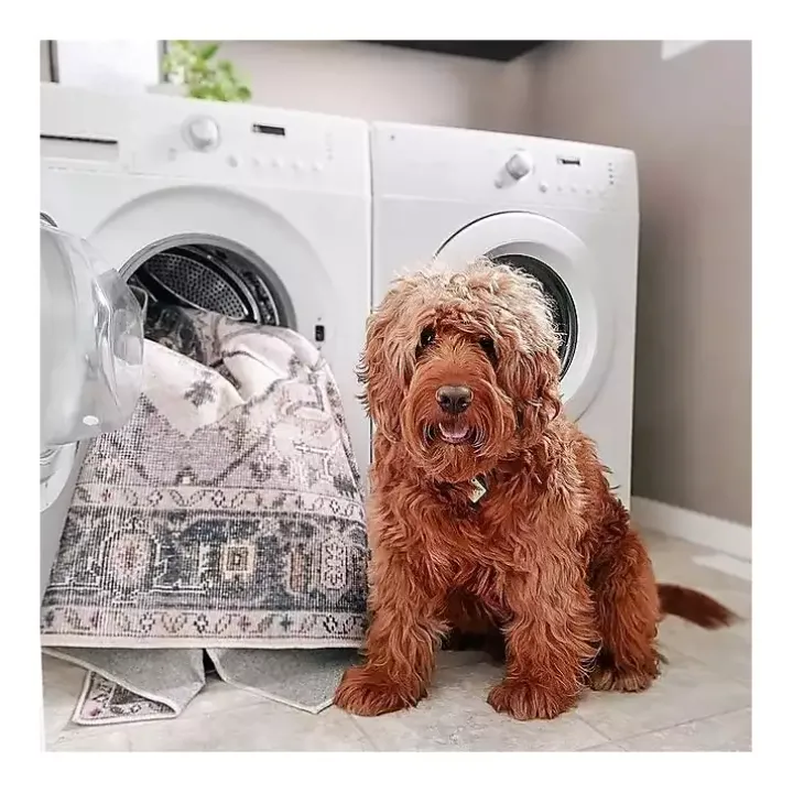 Orange Faded Medallion Washable Runner