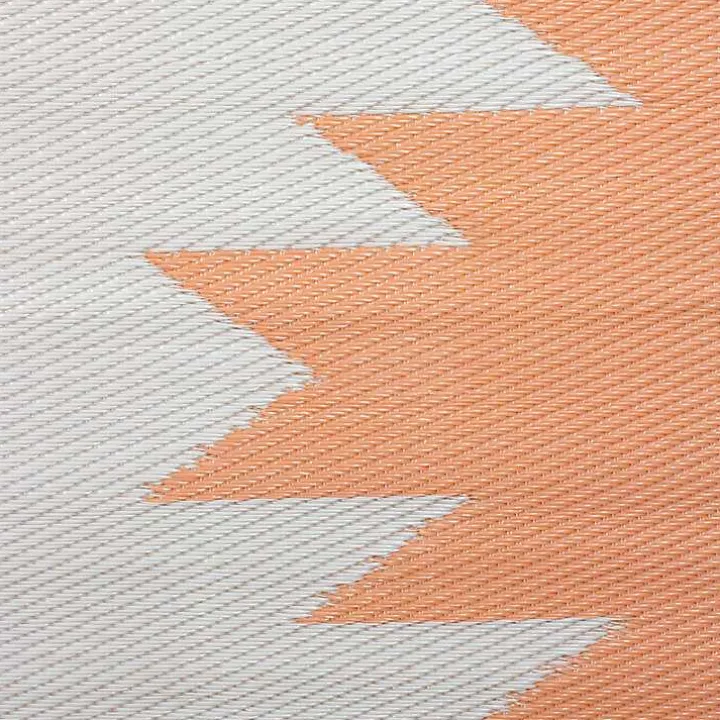 Orange Geometric Outdoor Area Rug, 4x6