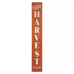 Orange Happy Harvest Porch Board, 10 in.
