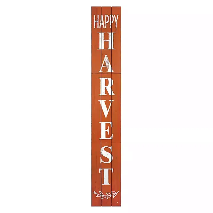 Orange Happy Harvest Porch Board, 10 in.