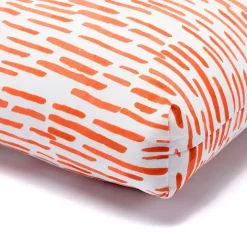 Orange Patterned Outdoor Bench Cushion