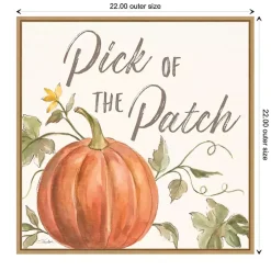 Orange Pick of the Patch Framed Canvas Art Print