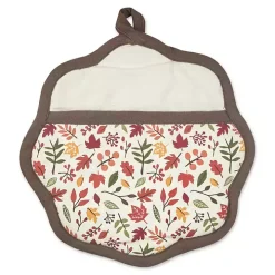 Orange Plaid Turkey 3-pc. Potholder & Towel Set