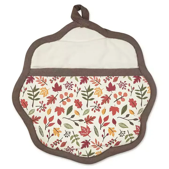 Orange Plaid Turkey 3-pc. Potholder & Towel Set