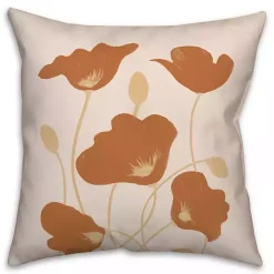 Orange Poppies Indoor/Outdoor Pillow