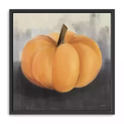 Orange Pumpkin Framed Giclee Canvas Art Print