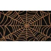Orange Spiderweb Halloween Doormat