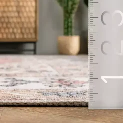 Orange Vintage Floral Washable Runner