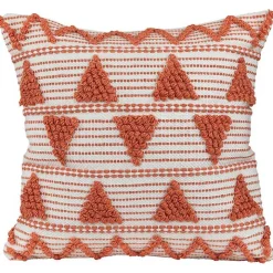 Orange Woven Triangle Indoor/Outdoor Pillow