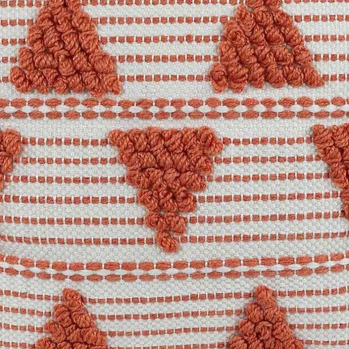 Orange Woven Triangle Indoor/Outdoor Pillow