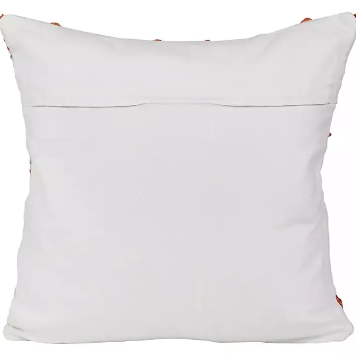 Orange Woven Triangle Indoor/Outdoor Pillow