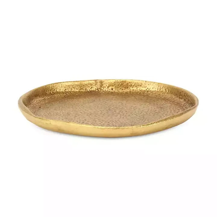 Organic Round Gold Cast Iron Dish