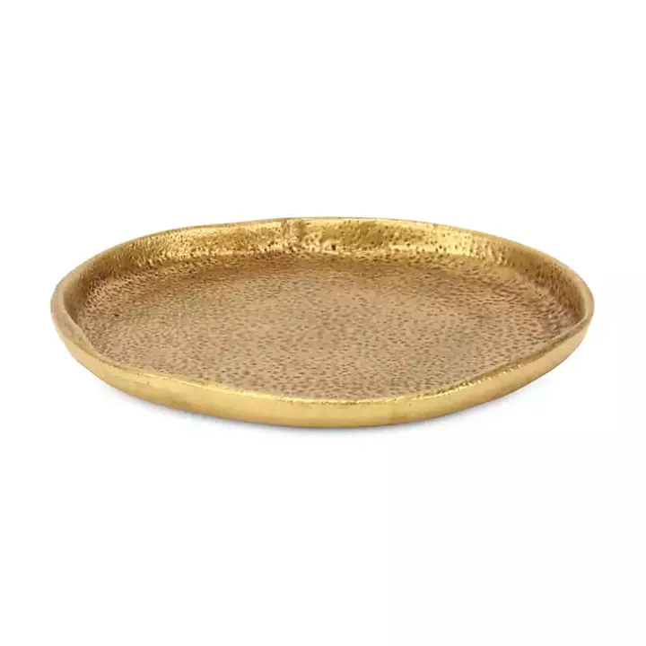 Organic Round Gold Cast Iron Dish