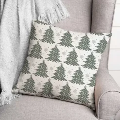 Ornate Trees Christmas Pillow