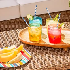 Oval Mango Wood Footed Serving Platter