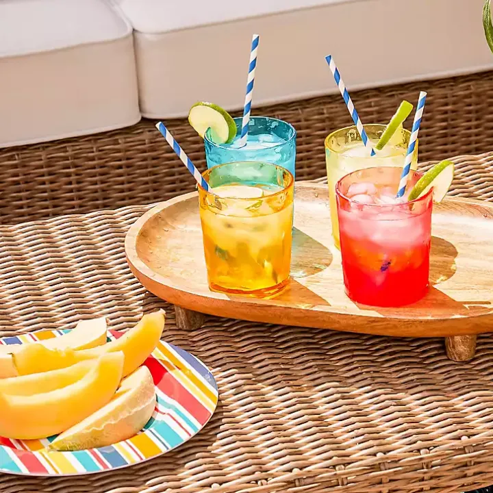 Oval Mango Wood Footed Serving Platter