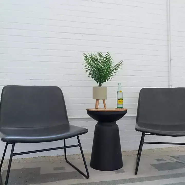 Palm Arrangement in Tan Footed Pot