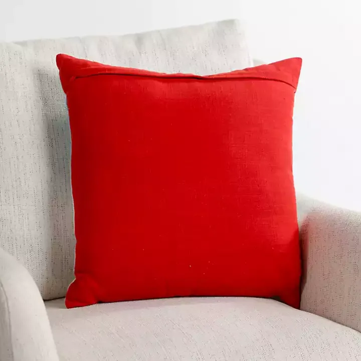 Palm Tree Beach Scene Christmas Pillow