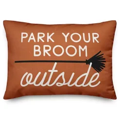 Park Your Broom Outside Halloween Pillow