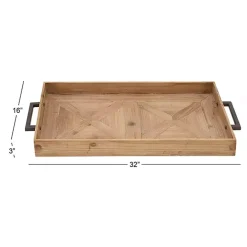Parquet Fir Wood Decorative Tray