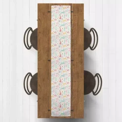Pastel Easter Pattern Table Runner, 90 in.
