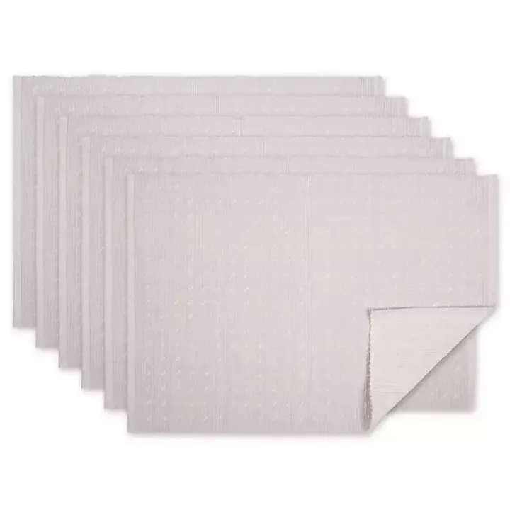 Pastel Lavender Fog Dobby Placemats, Set of 6