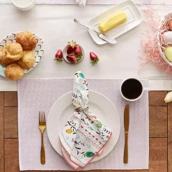 Pastel Lavender Fog Dobby Placemats, Set of 6