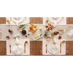 Pastel Rose Dobby Placemats, Set of 6