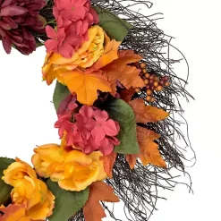 Peony and Mum Floral Wreath