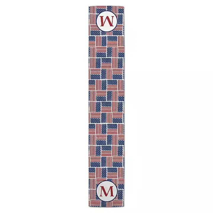 Personalized American Flag Table Runner, 72 in.