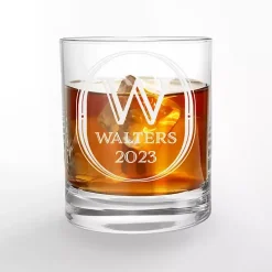 Personalized Art Deco Whiskey Glasses, Set of 2