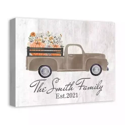 Personalized Autumn Farm Truck Harvest Wall Art