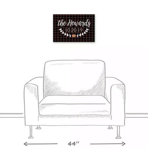 Personalized Checkered Halloween Wall Plaque
