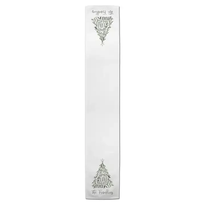 Personalized Christmas Words Table Runner, 90 in.