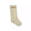 Personalized Cream Serif Embroidered Stocking