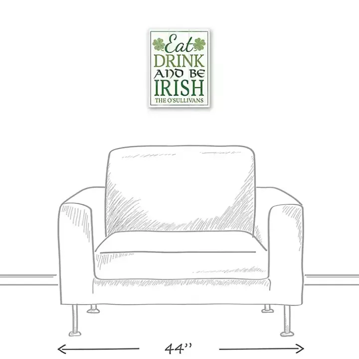 Personalized Eat Drink and Be Irish Canvas Print