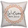 Personalized Fall Leaves Wreath Pillow