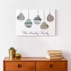 Personalized Family Ornaments Canvas Art Print