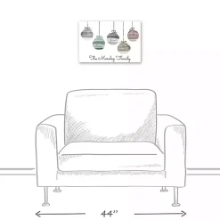 Personalized Family Ornaments Canvas Art Print