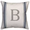 Personalized Farmhouse Stripe Monogram Pillow