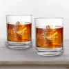 Personalized Fathers Day Whiskey Glasses, Set of 2