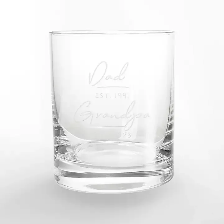 Personalized Fathers Day Whiskey Glasses, Set of 2