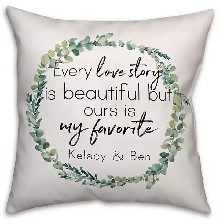 Personalized Favorite Love Story Pillow
