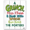 Personalized Grinch Family Wall Plaque